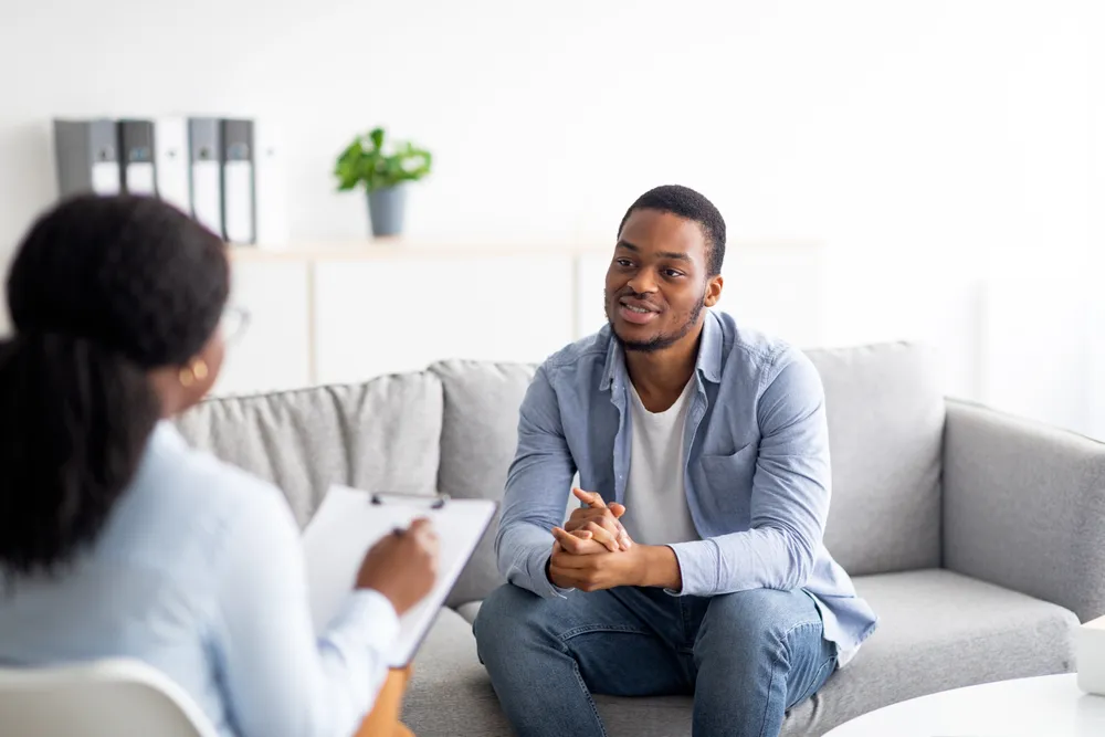 DBT therapy - mindfulness and meditation practice in a peaceful setting